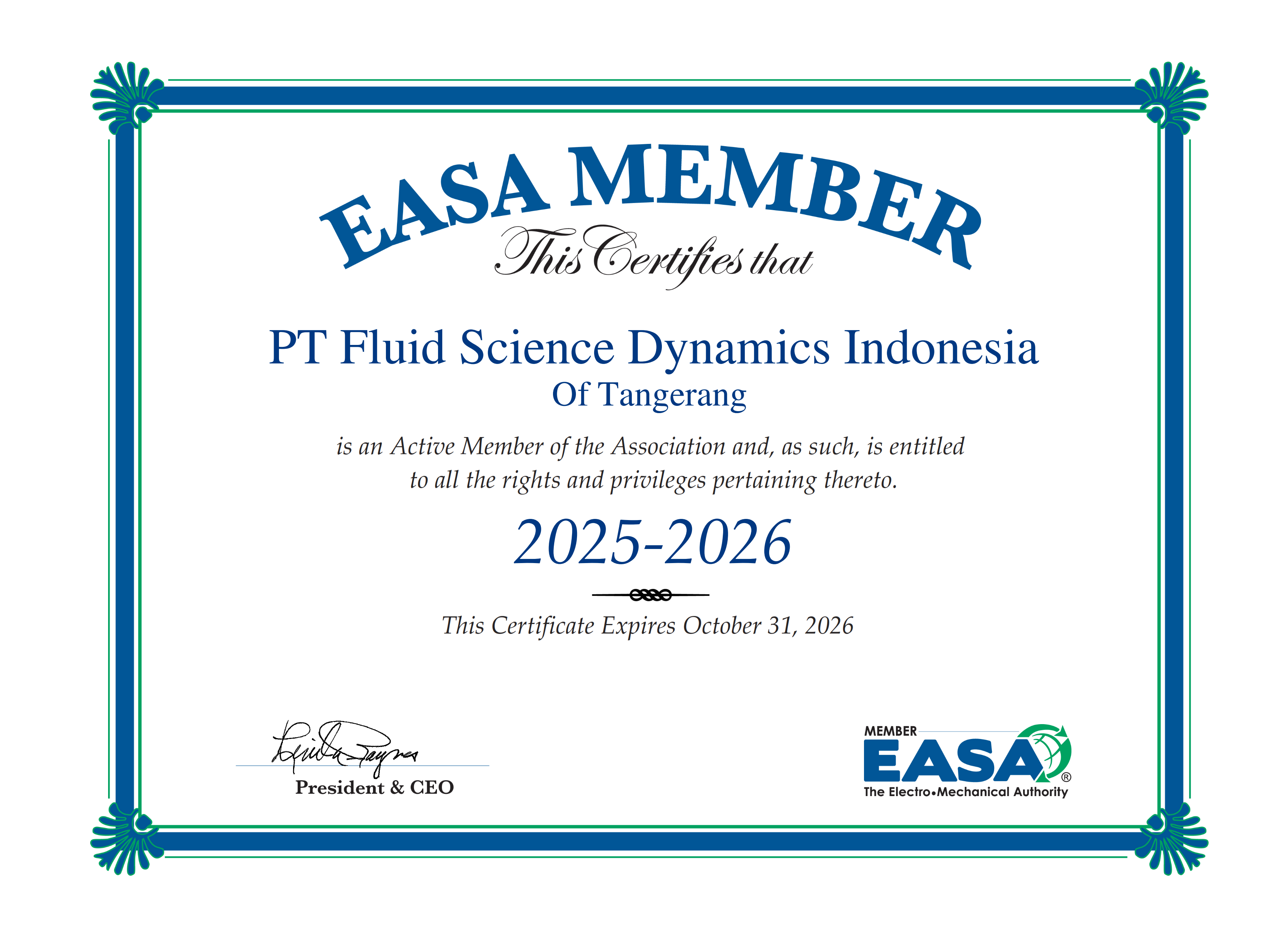 Weโre thrilled to share this milestone as we join EASA (The Electrical Apparatus Service Association, Inc.) โ a U.S.-based international organization that represents and supports companies involved in electric motor, pump, and apparatus repair, service, and sales worldwide. โ๏ธ๐
Becoming part of EASA connects FSD Indonesia to a global network of industry leaders and innovators who share the same passion for technical excellence, reliability, and continuous improvement.
This membership not only reflects our commitment to maintaining world-class service standards, but also opens opportunities for knowledge exchange, training, and collaboration with experts around the globe.
As we continue to grow, this step reinforces our dedication to delivering quality solutions and trusted service to our customers โ driven by innovation and strengthened by global expertise.
Hereโs to new partnerships, shared learning, and advancing together with the EASA community! ๐